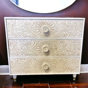 Modern 3 Drawer Dresser Chest Bedside Nightstand Storage Shabby Chic Solid Wood