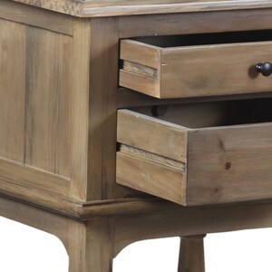 Rustic Farmhouse Open Bottom Shelf Console Table Sideboard Storage 8 ...