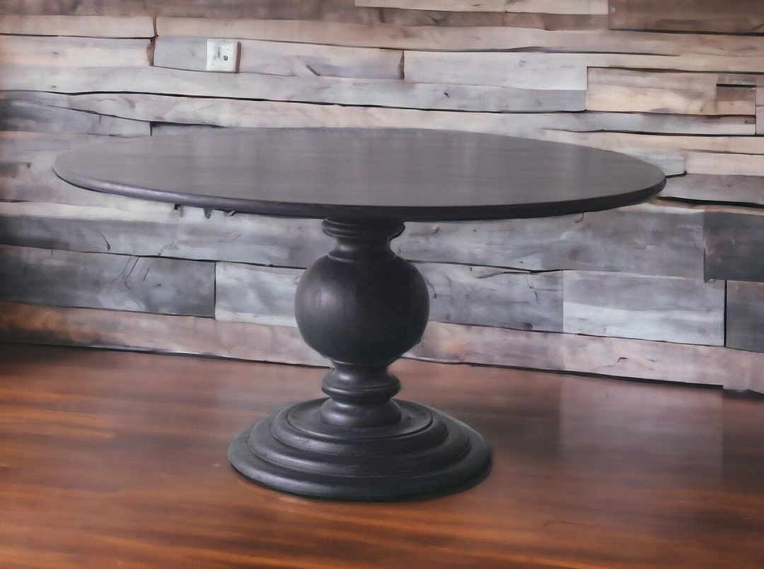 Round Florence Farmhouse Pedestal Table Contemporary Modern Dining Room