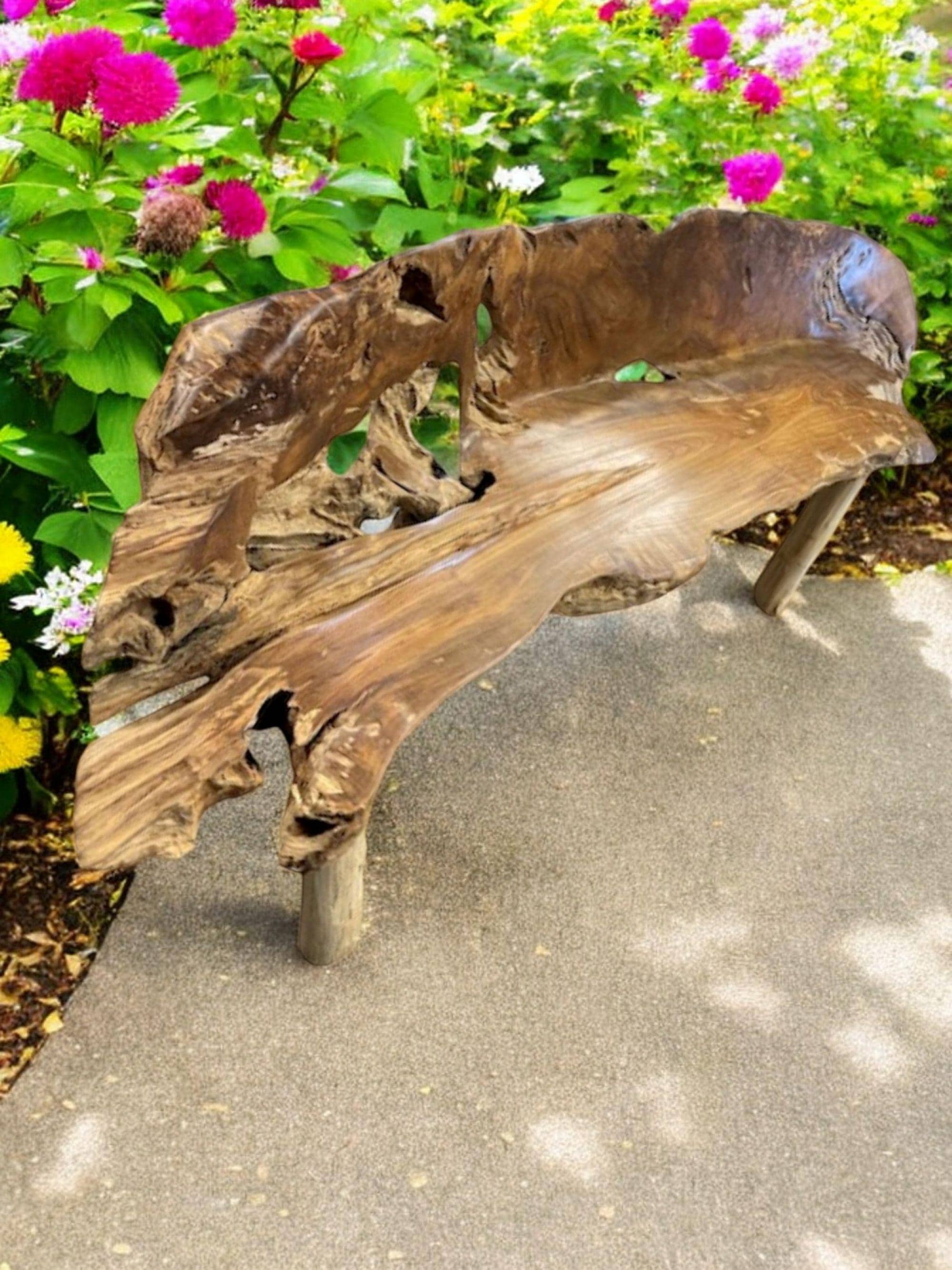 Driftwood Bench Etsy