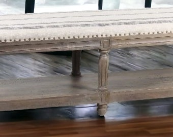 Solid Wood Upholstered Entryway Dining Table End Of Bed Bench