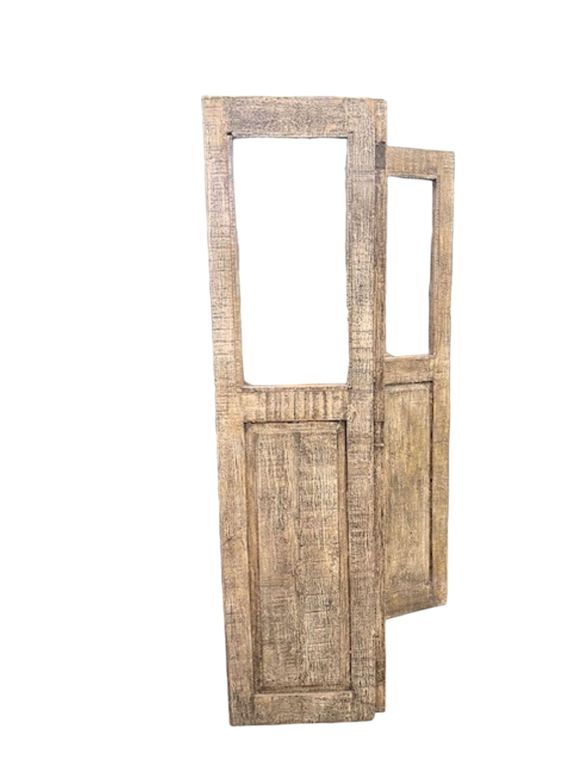 Rustic Room Partition Rustic Farmhouse Distressed Room Partition 3 Door Solid Wood Hand ...