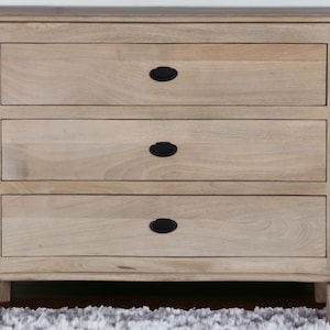 Coastal 3 Drawer Natural Pine Dresser Bachelors Chest Bedroom Storage Modern Bedroom Furniture