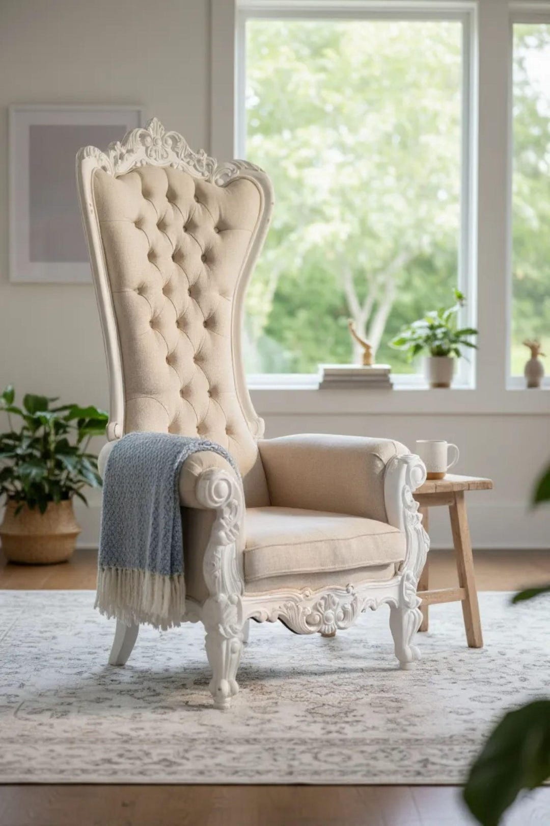Modern High Back Wing Chair Super Royal High Wing Back Tufted