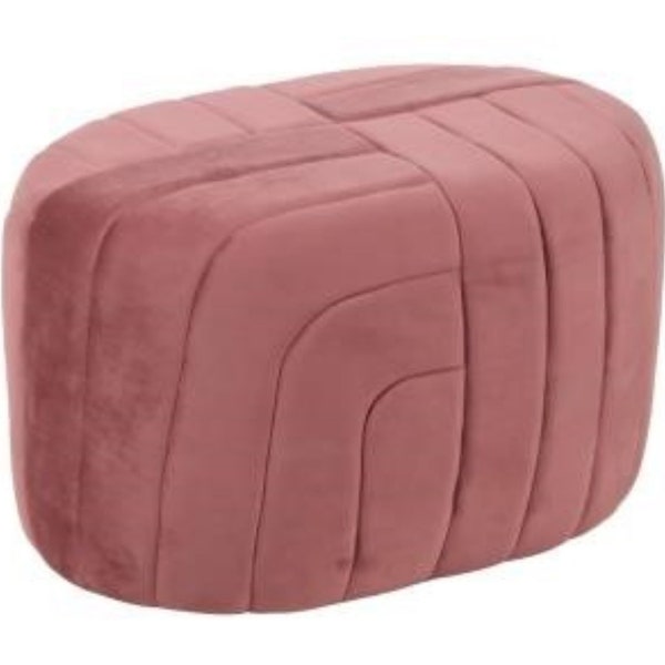 Modern Large Soft Pink Velvet Ottoman Pouf Chair Foot Rest