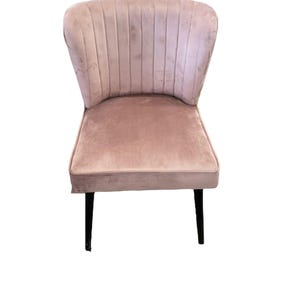 Toliver Velvet Contemporary Pink Velvet Dining Accent Office Lounge Chairs Iron Base