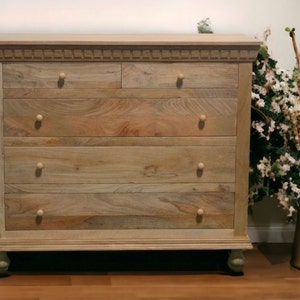 Maxwell 5 Drawer Dresser Bachelors Chest Country Farmhouse Bureau Chest of Drawers Bedroom Large Coastal
