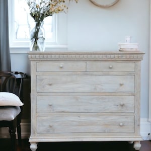 Coastal Maxwell 5 Drawer Dresser Bachelors Chest Bureau Bedroom Furniture Shabby Chic