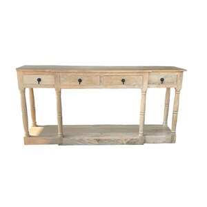 Modern 4 Drawer Console Entryway Table Open Bottom Shelf - Etsy