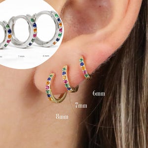 Assorted colored Huggies Hoop Earrings, Everyday Earrings, Dangle Earrings, Gold Silver Earrings, Minimalist Earrings, Birthday Gift