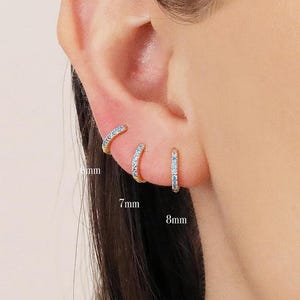 Aquamarine Huggie Hoop Earrings, Everyday Earrings, Dangle Earrings, Gold Silver Earrings, Minimalist Earrings, Birthday Gift