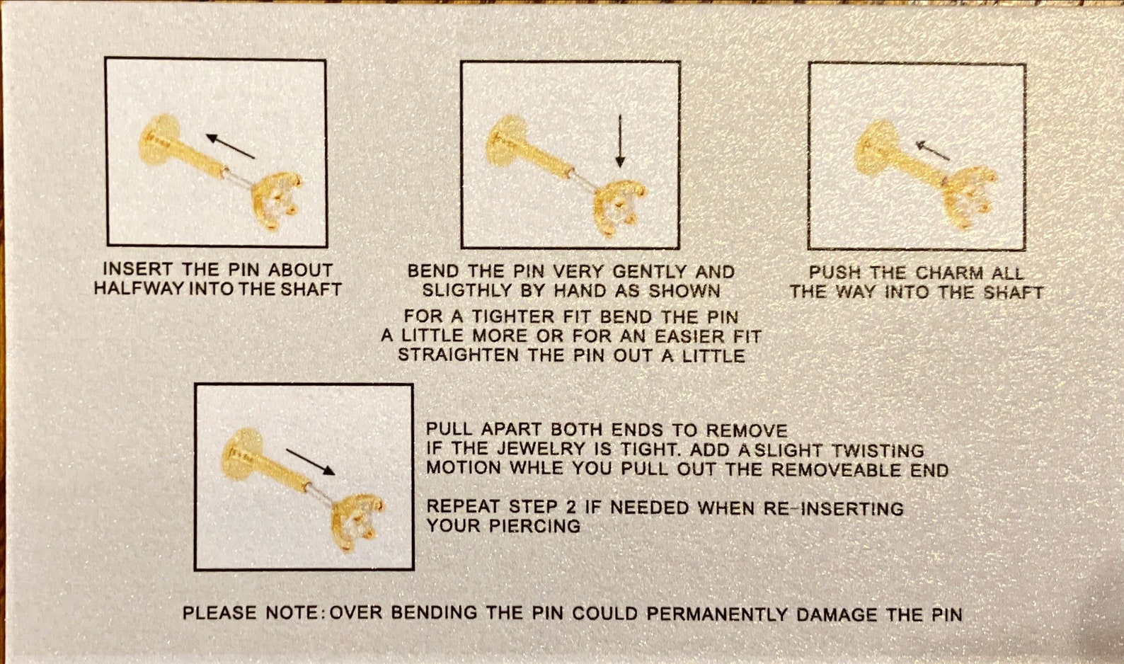 Diamond Double Stone Threadless Push Pin Cartilage - Etsy