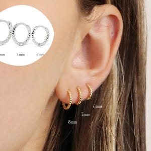 Braided Huggies Hoop Earrings, Everyday Earrings, Dainty Earrings, Gold Earrings, Silver Earrings, Minimalist Earrings,