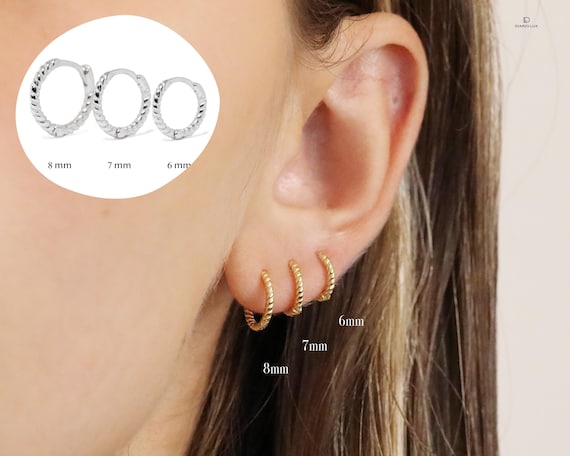 Orecchini Cerchio Pavimentazione Placcati Oro Rosa 30mm Creati