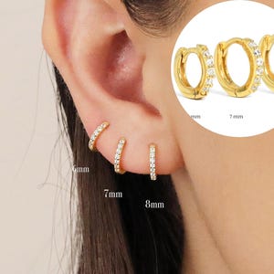 Dainty Diamond Huggies Hoop Earrings, Everyday Earrings, Dangle Earrings, Gold Silver Earrings, Minimalist Earrings, Birthday Gift