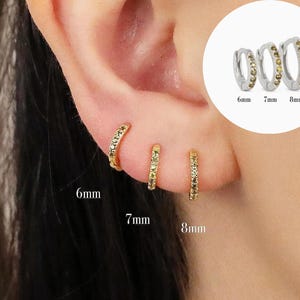 Peridot Huggie Hoop Earrings, Everyday Earrings, Dangle Earrings, Gold Silver Earrings, Minimalist Earrings, Birthday Gift
