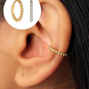 Shinny Bead Septum 18G clicker Hoop, Nose Ring, Conch Hoop, Hoop Earring, cartilage hoop  • Daith Hoop • Tragus Hoop • Rook Hoop