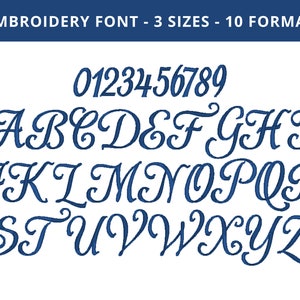 Shardsee Font Embroidery Designs, Alphabets and Numbers - Instant Download