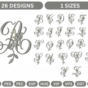 Alphabet Machine Embroidery Design,Instant Download