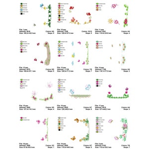 May include: A set of 10 embroidery designs featuring butterflies, flowers, and a sun. The designs are in various colors, including pink, green, yellow, and blue. The designs are perfect for adding a touch of whimsy to any project.