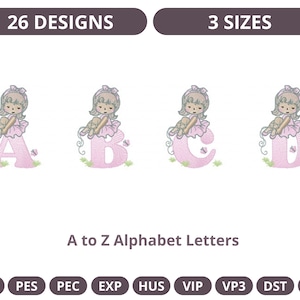 Alphabet Embroidery Design, Monogram, Font Machine Embroidery Pattern, Instant Download