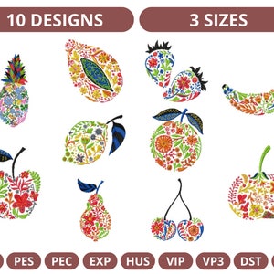 Fruits Machine Embroidery Design,Instant Download