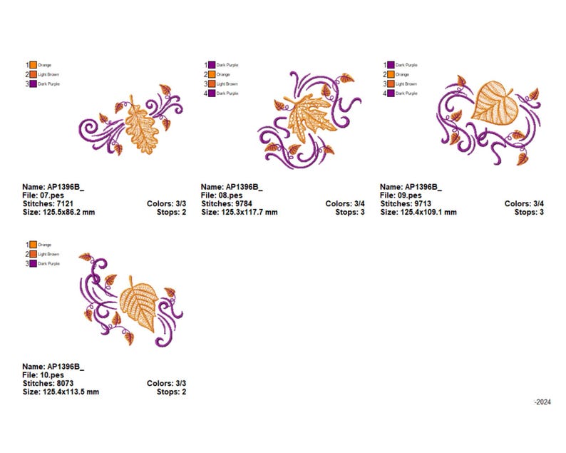 Autumn Leaves Machine Embroidery Designs - Elegant Fall Motifs With ...