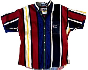 Vintage 90s Chaps Ralph Lauren Short Sleeve Button Down Men's Size Large