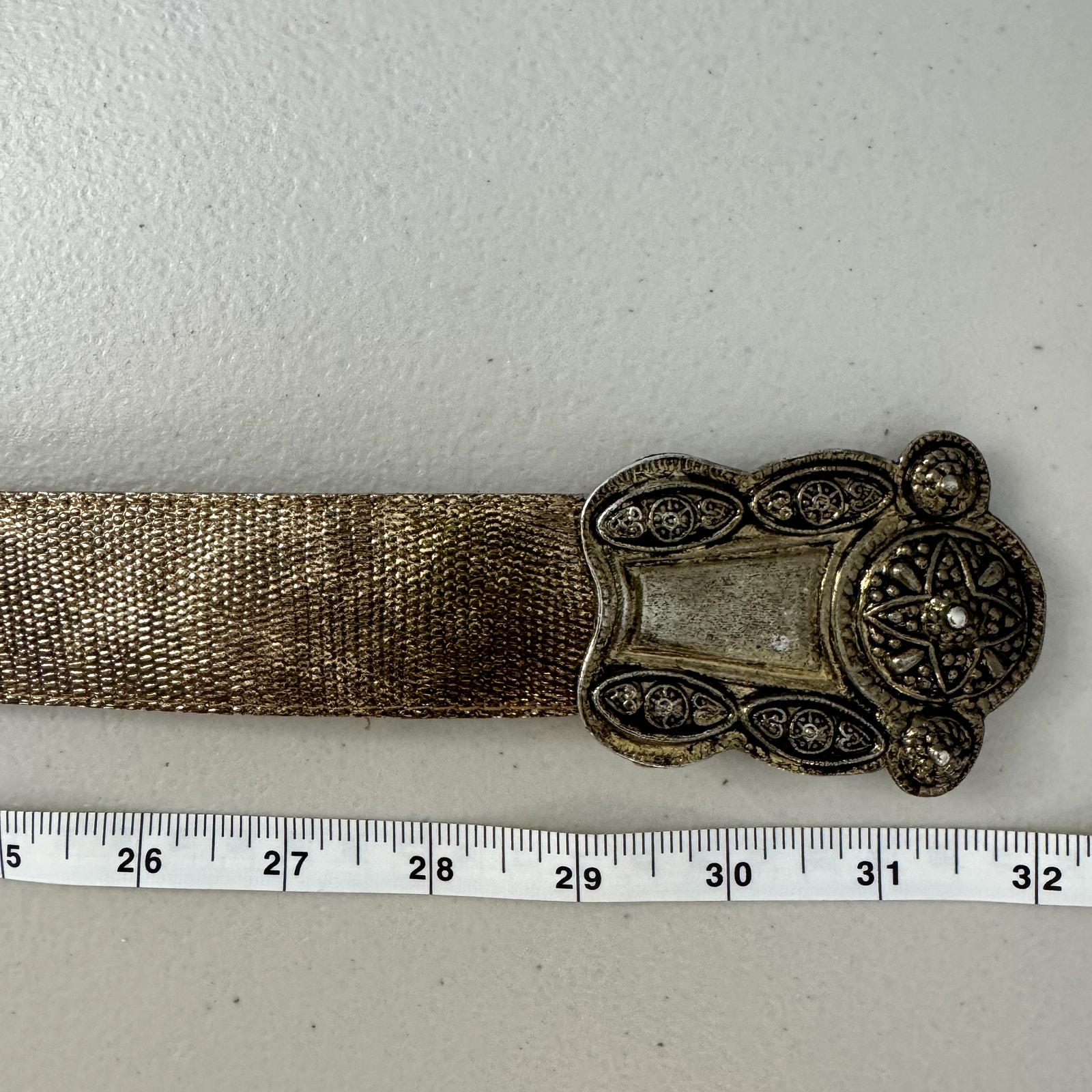 Rare Stunning Vintage 80s Gold Western Glam Boho Belt - Made  display picture 2