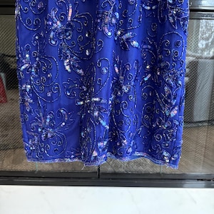 VTG Adrianna Papell Dress Silk Beaded Sequin Cocktail Size 6 image 8