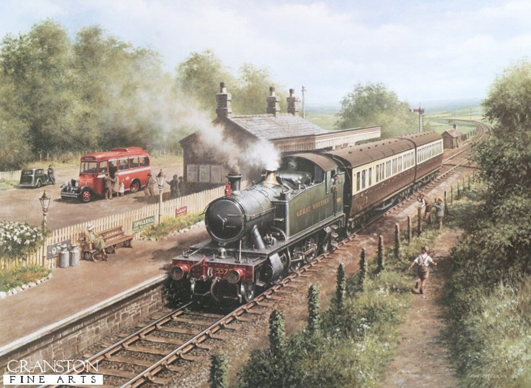 Don Breckon「Racing the Train」の鉄道立体画（輸入） Don Breckon「Racing the Train」の鉄道立体画（輸入）（Racing
