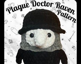 Plague Doctor Raven Crochet Pattern - PDF PATTERN ONLY