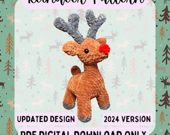 Reindeer Crochet Pattern - PDF PATTERN ONLY