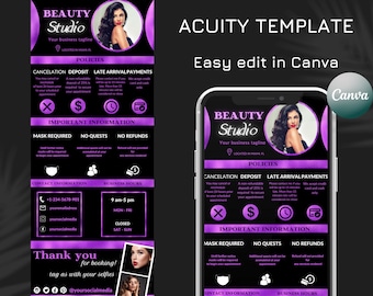 Purple Acuity Scheduling Template, DIY Website Banners (Canva)