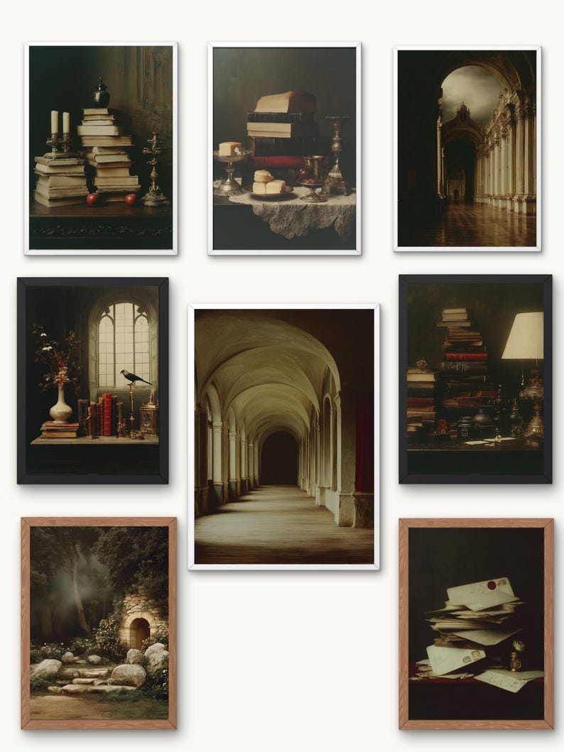 Dark Academia Gallery Wall