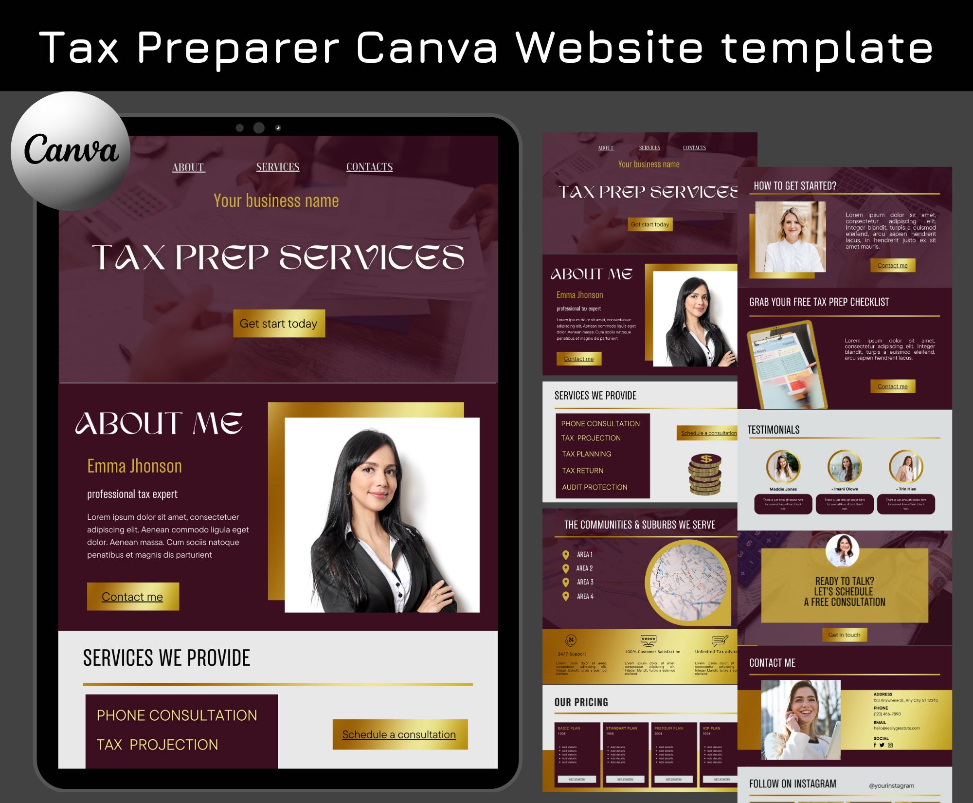Tax Prep Website Tax Prep Landing Page Tax Preparer Website
