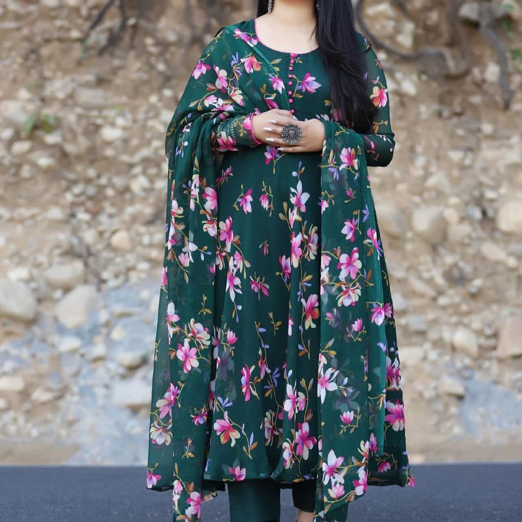 Women Digital Print Work Kurti Pant Dupatta Set, Anarkali Kurta Palazzo,  Pakistani Wedding Wear Salwar Kameez, Gift for Her, Indian Suit - Etsy Hong  Kong