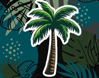 Tropische Vibes Palme Vinyl Aufkleber