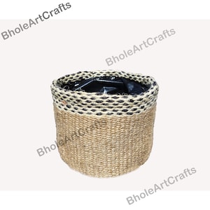 4x4 Inches Jute Flower Pot, Planter, Personalized Plant Pot, Gardening Gift for Plant Lover, Unique Birthday Present , Plant pot, Basket