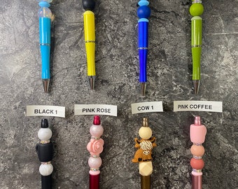 Beaded Silicone Pens with Refills - Writing Instrument
