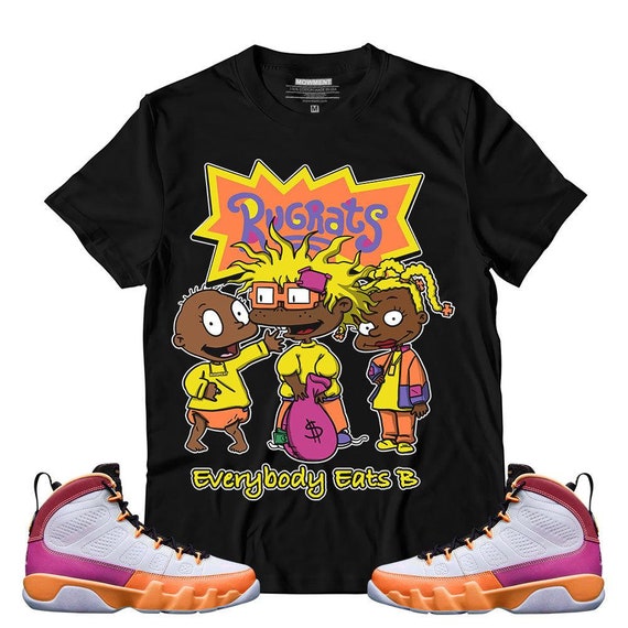 Rugrats Everybody Eats B Tiedye Change the World 9s Geschenken Unisex Matching 3D Hoodie Shirt To Match Jordan 9 Retro Change the World Kleding Jongenskleding Tops & T-shirts T-shirts 