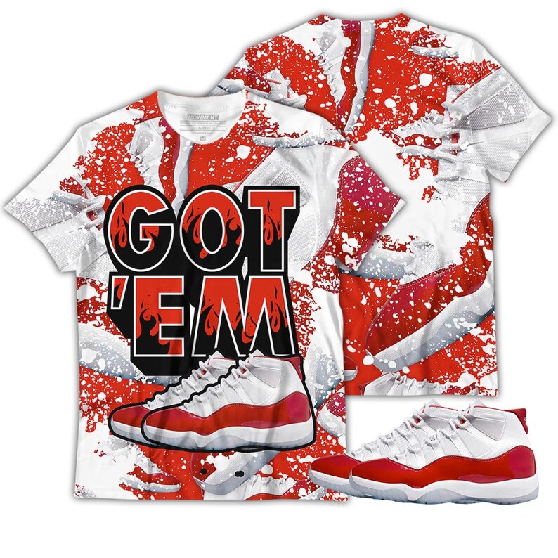 Shoes Got Em Drip Unisex Sneaker Shirt Match Cherry 11s Tee Etsy