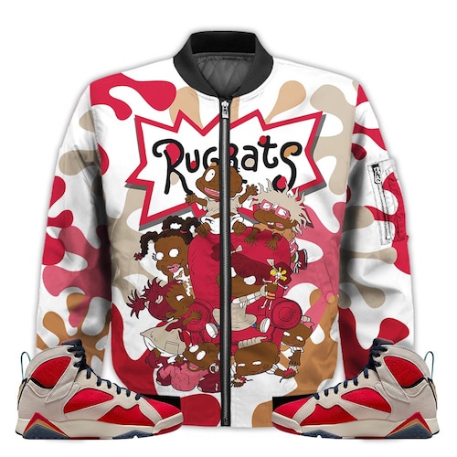 Shirt To Match buying Jordan 7 Trophy Room - BLM Rugrats Melanin 90s Baby - Trophy Room 7s Gifts Unisex Matching 3D Bomber Jacket