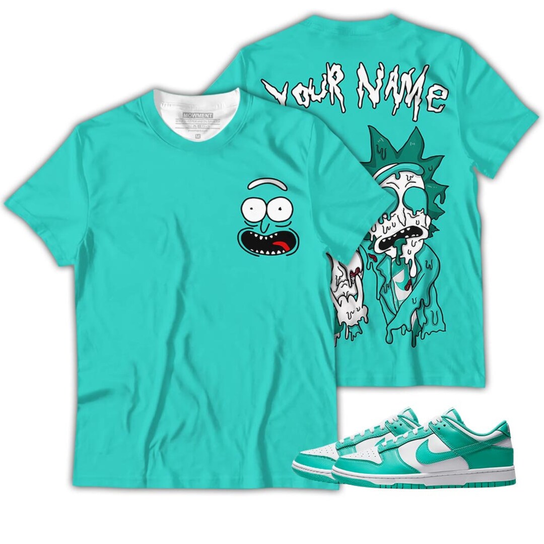 Custom Rick and Drip Shirt to Match Sneaker Low Clear Jade - Etsy