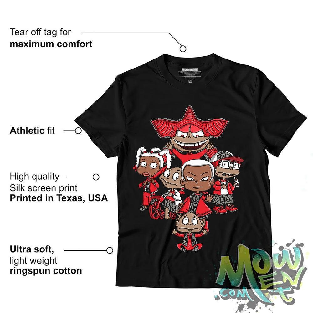 Shirt To Match Jordan 3 Retro Fire Red Kleding Jongenskleding Tops & T-shirts T-shirts Vrijdag Horror Retro Fire Red 3s Geschenken Unisex Matching T-Shirt 