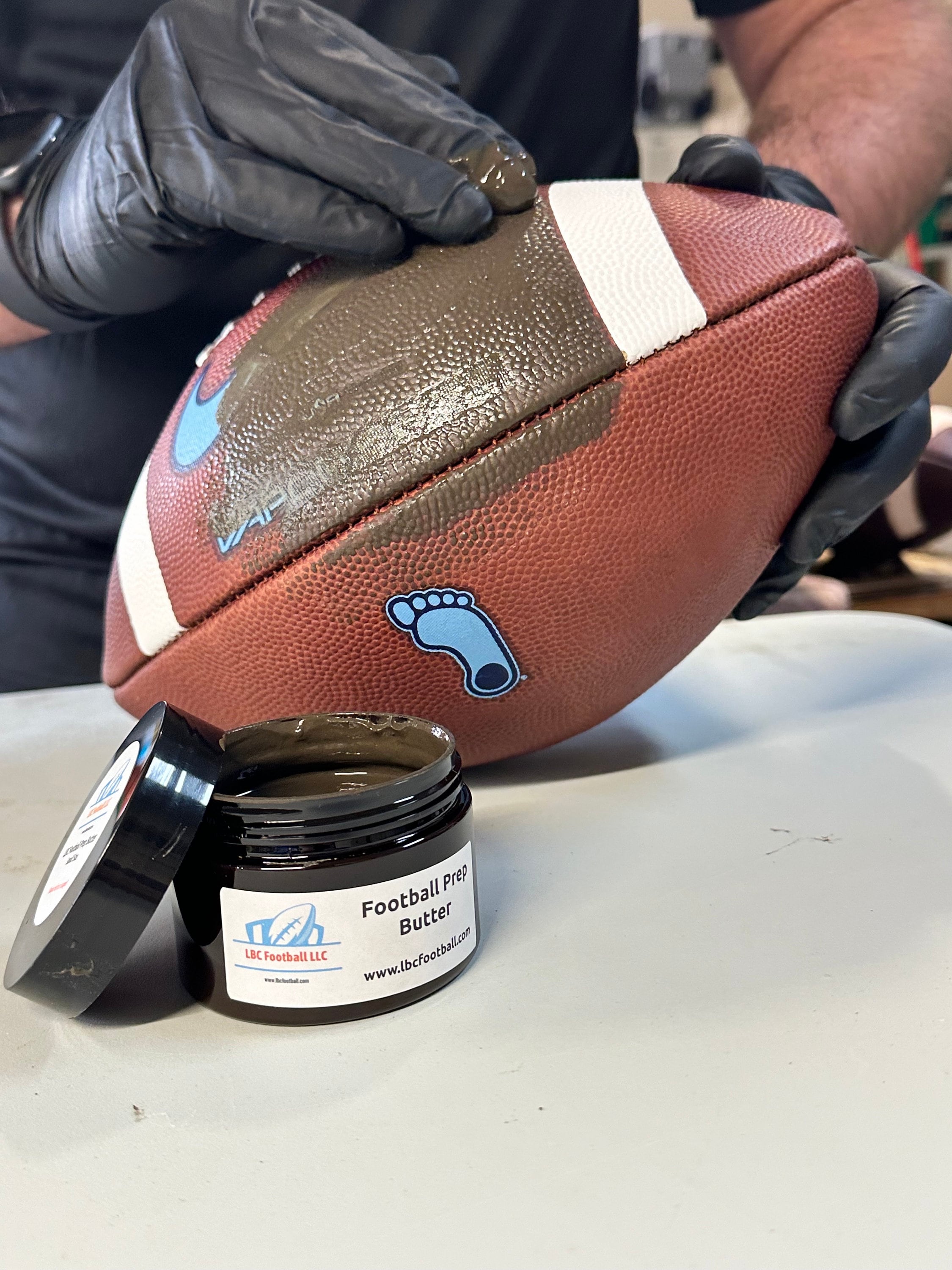 LBC Football Prep Butter 8oz Container - Football Mud Compound for Game Prepping Leather Footballs