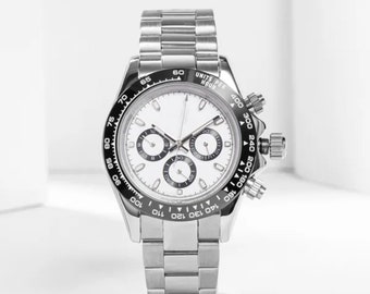 Silver and white multi dial  diving  watch