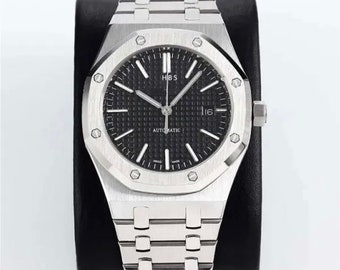 Silber und schwarze Mode Armbanduhr