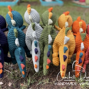 Tinysaurus Snugglers | Bohosaurus Lovey | Crochet Lovey | Crochet Dinosaur | Crochet Toy Dino | Gift | Snuggy | Rainbow Dinosaur |