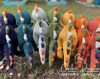 Tinysaurus Snugglers | Bohosaurus Lovey | Crochet Lovey | Crochet Dinosaur | Crochet Toy Dino | Gift | Snuggy | Rainbow Dinosaur |